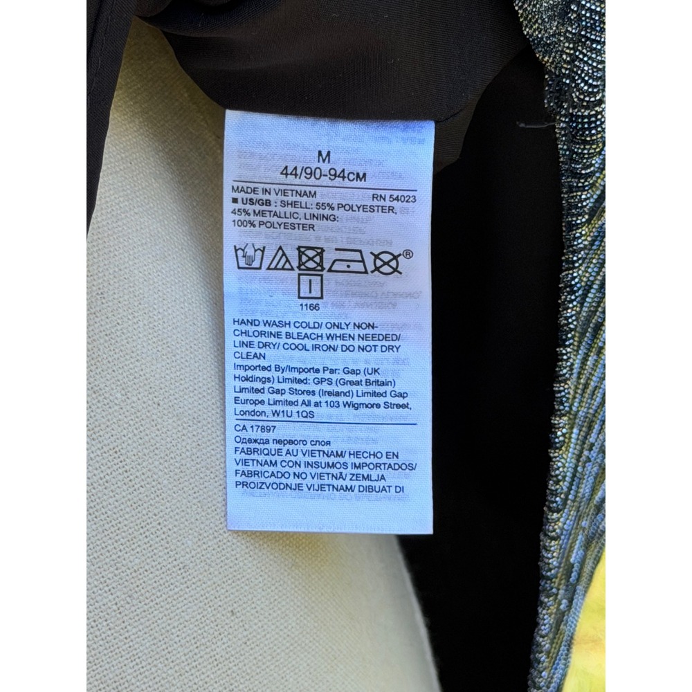 NEW Banana Republic Silver Glam Shimmer Metallic Going Out Tank Top Women's‎ M - Picture 11 of 13
